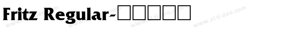 Fritz Regular字体转换